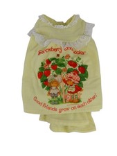 Strawberry Shortcake Vtg Toddler Girls 1980s Yellow 2 Piece Pajamas Size 2