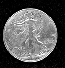 1945 Walking Liberty, silver Half-dollar, circulated, ungraded