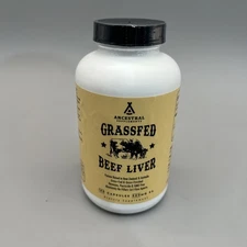 Ancestral Supplements Grass Fed Beef Liver 180Caps Exp 12/27