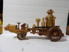 Lionstone Wooden 2 Piece Firetruck  Decanter  VERY HARD TO FIND