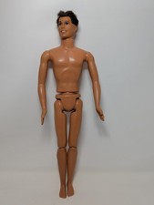 Vintage 1990s Mattel Ken Doll Rooted Brown Hair 1990 Head 1975 Body w/ Jeans