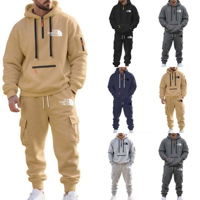 Herren Jogginganzug Set Zweiteiliges Kapuzen Pullover,Hose Jogging-Set DE