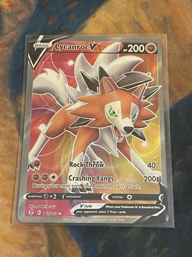 Lycanroc V (Full Art) 187/203 Swsh07: Evolving Skies Holo
