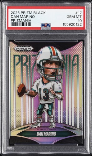 2025 PANINI PRIZM BLACK PRIZMANIA #17 DAN MARINO PSA 10