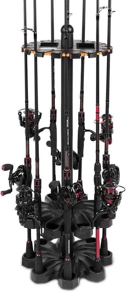 KastKing V16 Fishing Rod Rack With Rotating Base- Fishing Pole Rack ...