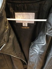 M. Julian Wilson's Men 3/4 length Black XL Leather Jacket- nice/worn a few times