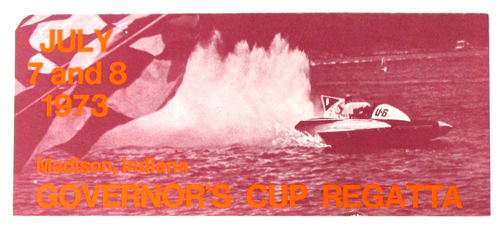 1973 madison governor's cup hydroplane race advertising brochure pamphlet b3