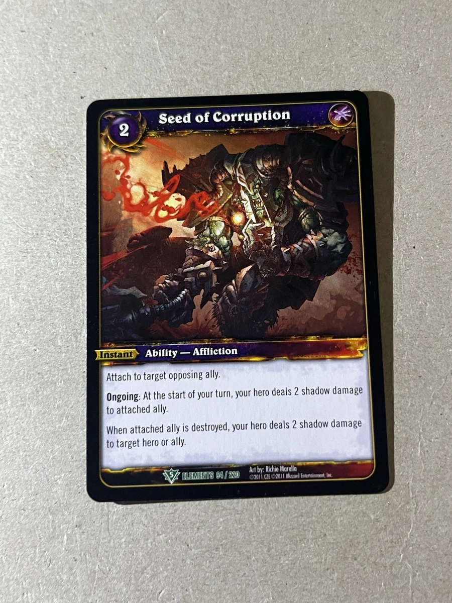 World of Warcraft TCG War of the Elements Trading Card Games for