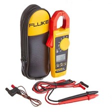 Fluke 325 True-RMS AC/DC Clamp Meter, Temperature Probe, Leads & Case