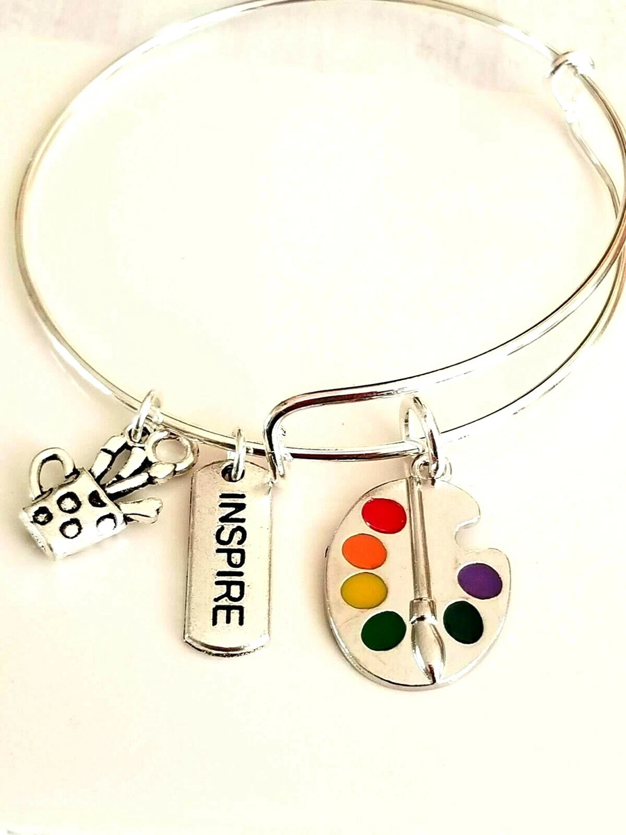 Artist Palette Charm Bracelet Art