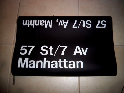 NY NYC SUBWAY ROLL SIGN R27 ROUTE 57th STREET 7TH AVENUE MIDTOWN ...