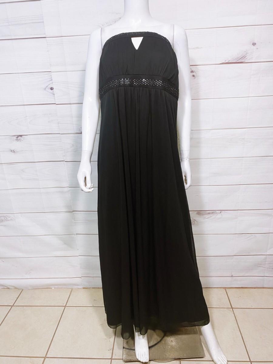 Torrid Womens Strapless Long Dress Size Black Sequin Sleeveless