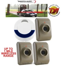 DAKOTA ALERT DCMA-4000 WIRELESS MOTION DRIVEWAY SECURITY ALARM - 3 SENSORS - NEW