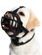MATCHY2U Basket Dog Muzzle - Prevents Biting Barking and Chewing,, Black, Size 6
