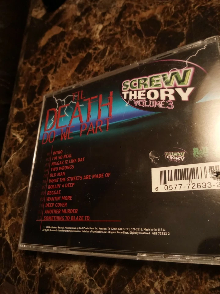 Screw Theory Volume 3Till Death Do We Part CD First Time Dr Dre Top Snoop Dog - Image 2 of 3