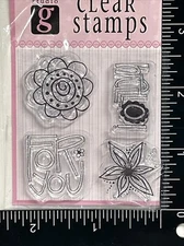 Studio G Clear Stamps Crafts Hello For you Flowers