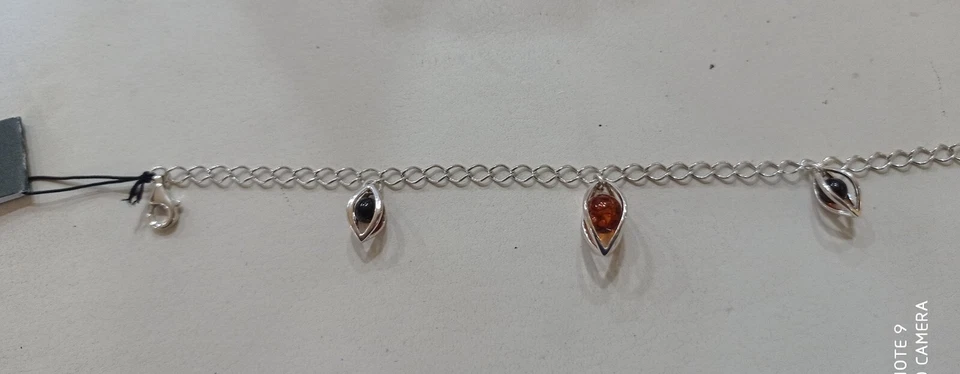 BRACCIALETTO  donna   S&A  AMBRA  e  argento  925 mm - Immagine 2 di 3