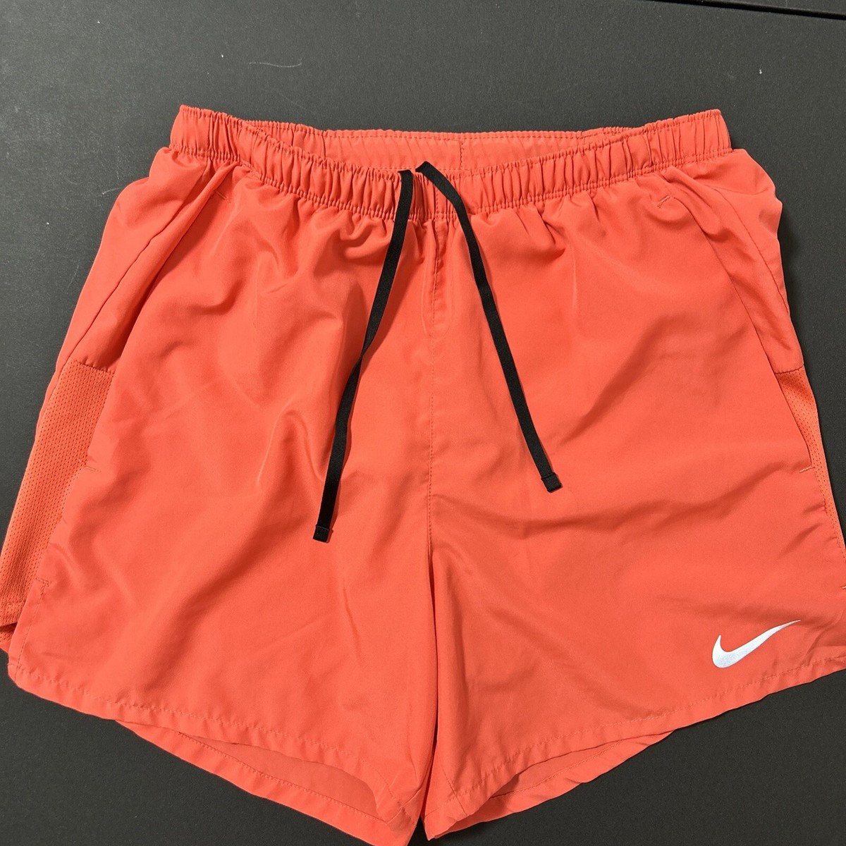 Nike Running Shorts Women Size S Dri-Fit Orange Hidden Waist