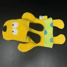 Early Learning Centre Yellow Dog Hand Puppet Black Ears Nose 2008 12" Toy