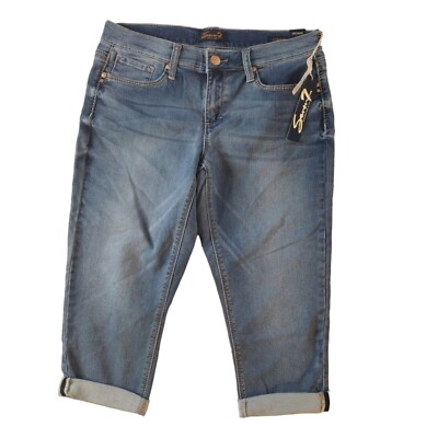 Seven7 Women's Denim Capris Size 8 Girlfriend Jean Pants Melissa McCarthy New