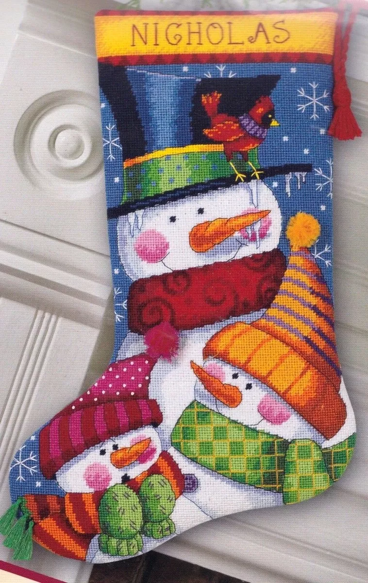 DIY Dimensions Freezin Season Snowman Christmas Needlepoint
