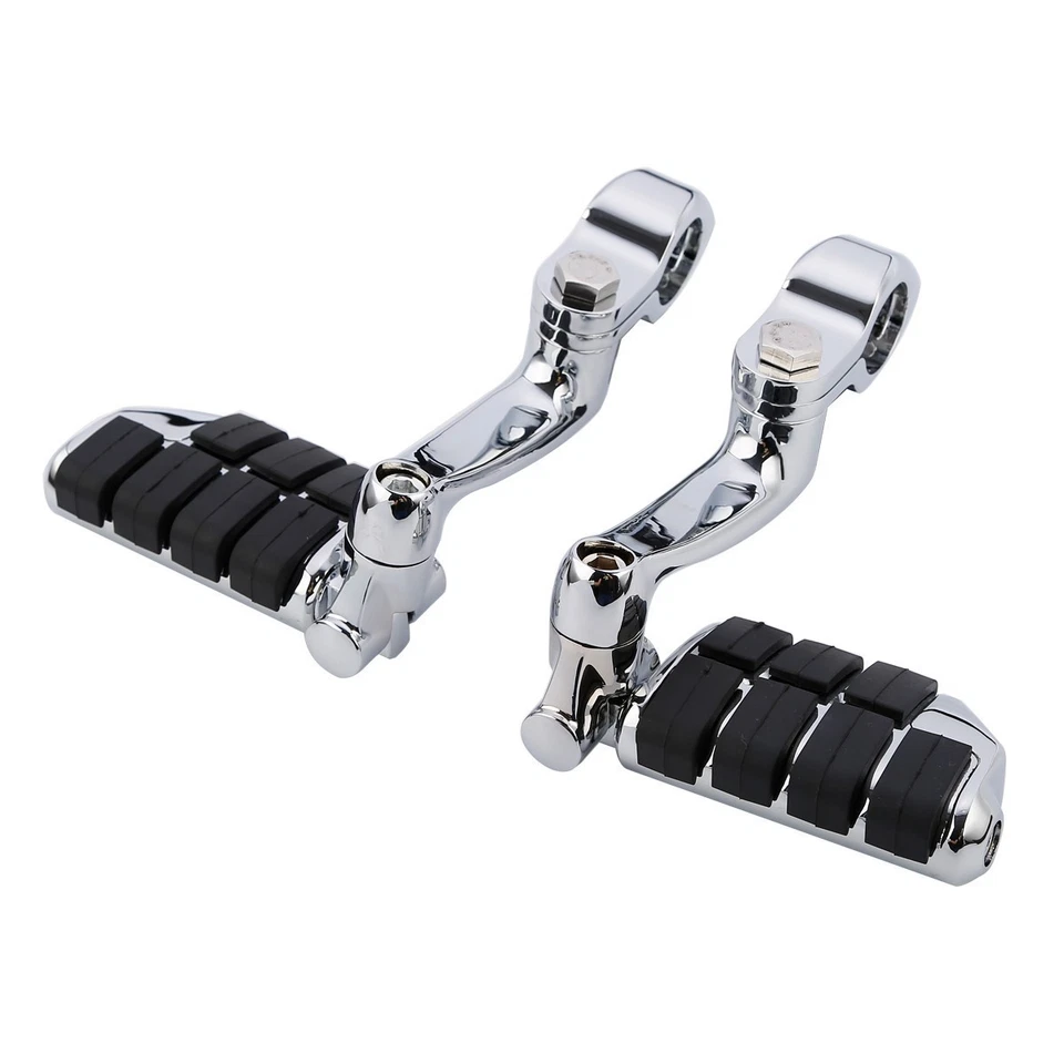 Universal 1-1/4" largo estriberas de carretera reposapiés montaje apto para Harley Touring EE. UU. Foto 4 de 4