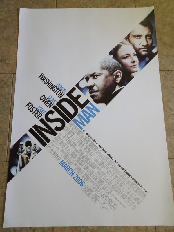 INSIDE MAN - MOVIE POSTER WITH DENZEL WASHINGTON, CLIVE OWEN & JODIE FOSTER