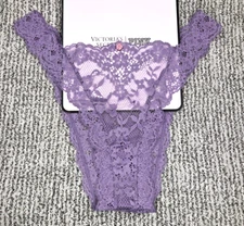 Victoria's Secret Dream Angels NWT XL Purple Lace Brazilian Cheeky Panty