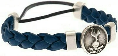 Tottenham Hotspur FC - Spurs Marine PU Cuir Mode Slider Bracelet Brassard - Photo 1/2