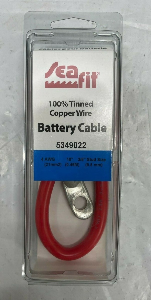 SeaFit 100% Tinned Copper Wire Battery Cable - 4 AWG 18