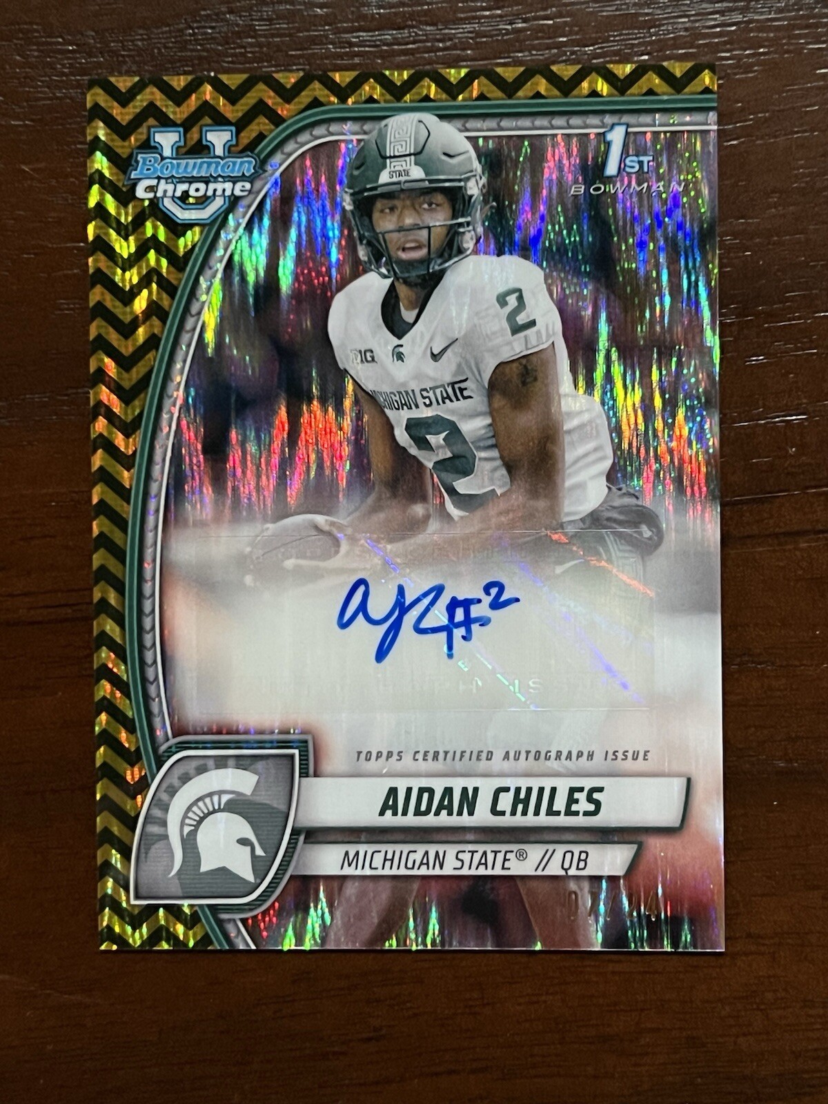 2024 Bowman Chrome University Aidan Chiles 1st Auto - Black and Gold Stealth /24