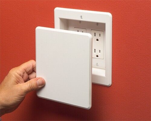 *OPEN BOX* Arlington® DVFRC 2-Gang Recessed Indoor IN BOX® Cover, White - Picture 2 of 4
