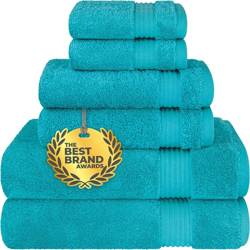 Cotton Paradise 6 Piece Towel Set 100% Cotton Soft Absorbent Turkish Towels for 