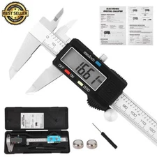 Digital Absolute 0005"/.01mm Vernier Caliper 0-6" 150mm Caliper Gauge Micrometer