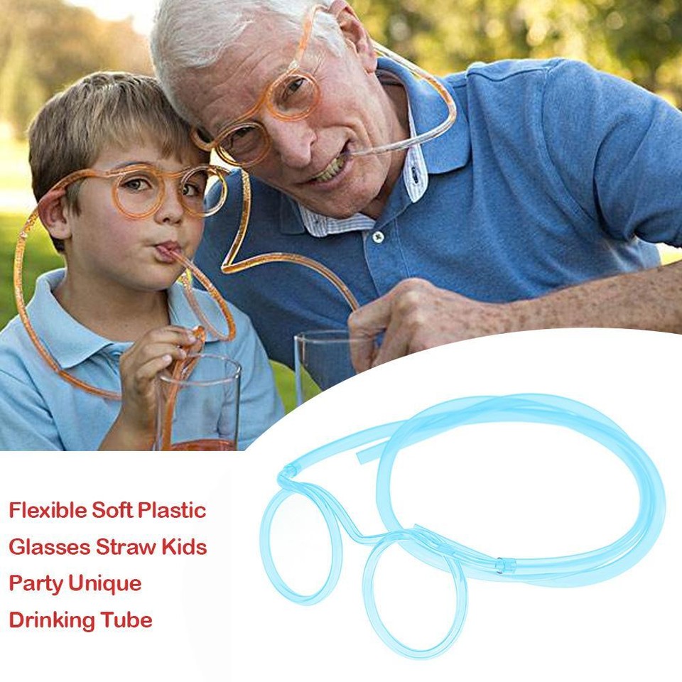 Novelty Eyeglasses Straw Reusable Crazy Funky Drinking Tube For Kids Novelty Eyeglasses Straw Reusable Crazy Funky Drinking Tube For Kids