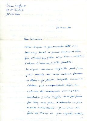 LAS Pierre LAFFONT French Algeria Medicine Prof. Pierre Goinard 1980 VGC