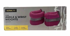 Ultralife Wrist Ankle Weights Pair of 2.5 lbs( 5 lbs Total) Toning Shaping Pink
