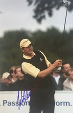 12) Retief Goosen signiert Golf Großfoto Unterschrift Autogramm signed