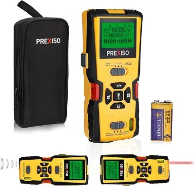 PREXISO 5-in-1 Stud Finder with Laser Level Marking &Ultrasound Distance Measure