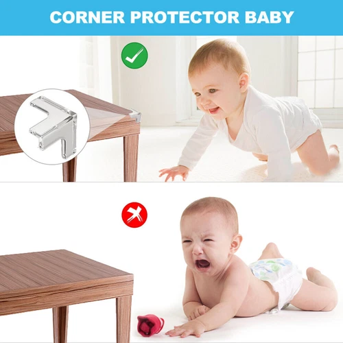 1-12x PVC Clear Rubber Furniture Corner Edge Table Cushion Guard Protect Safety - Picture 6 of 12