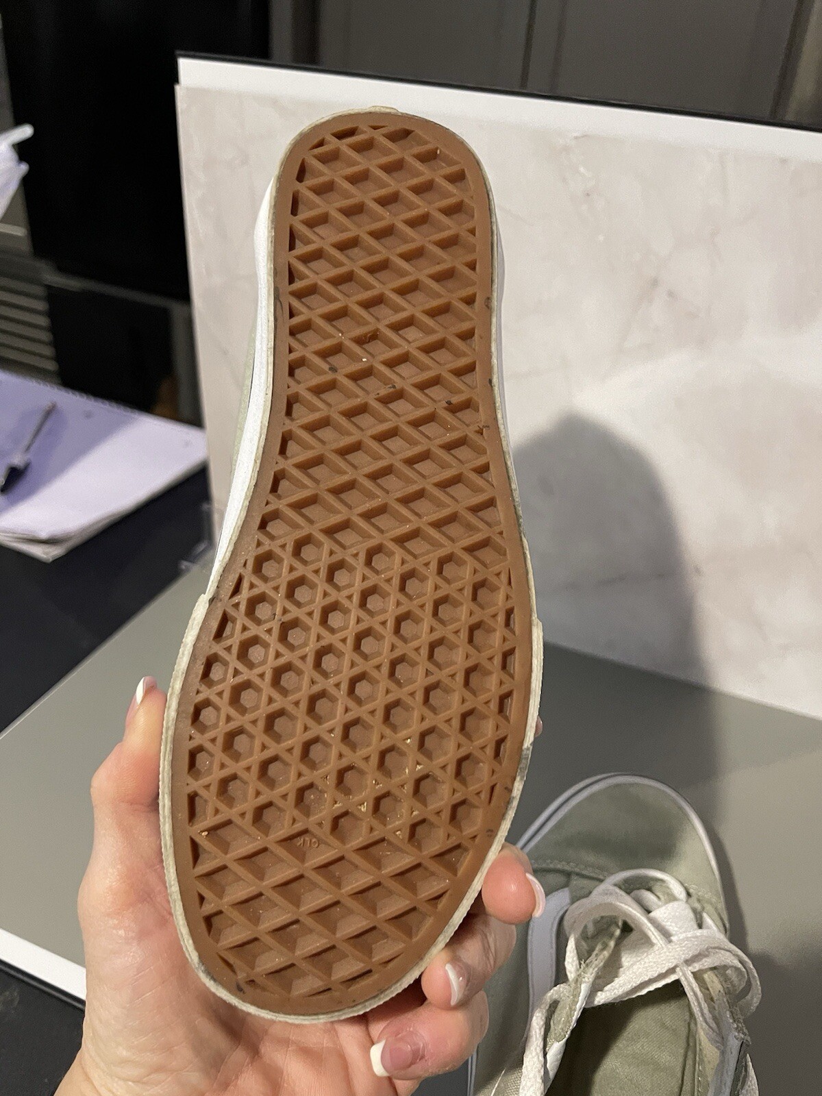 Vans UA Old Skool Suede Canvas Skate Shoes Dessert Sage Women’s Size 7 Mens 5 thumbnail 8