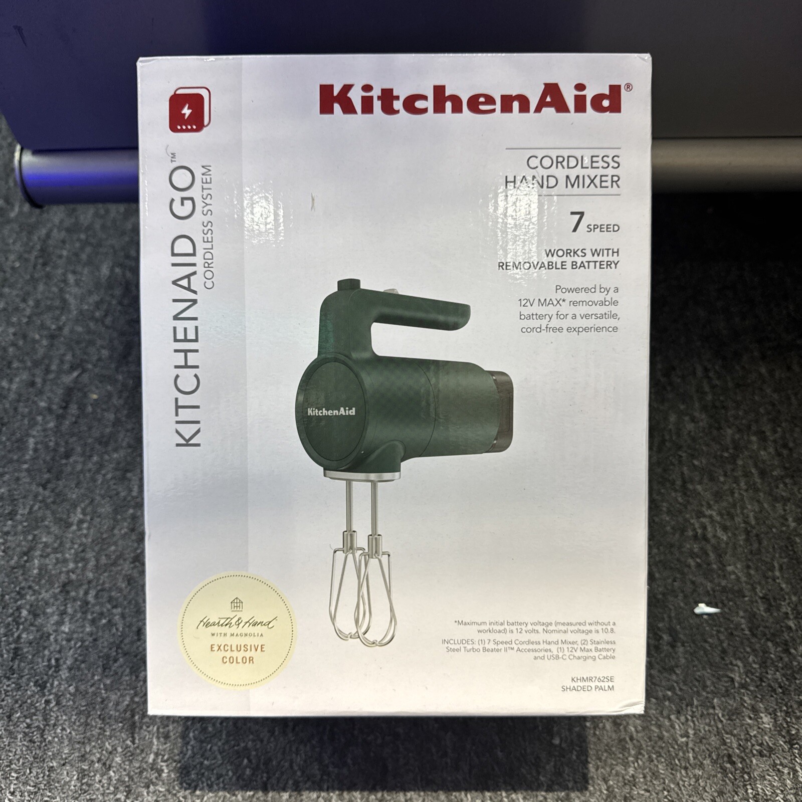 KitchenAid KHMR762SE 7-Speed Cordless Hand Mixer in Shaded Palm Green-image