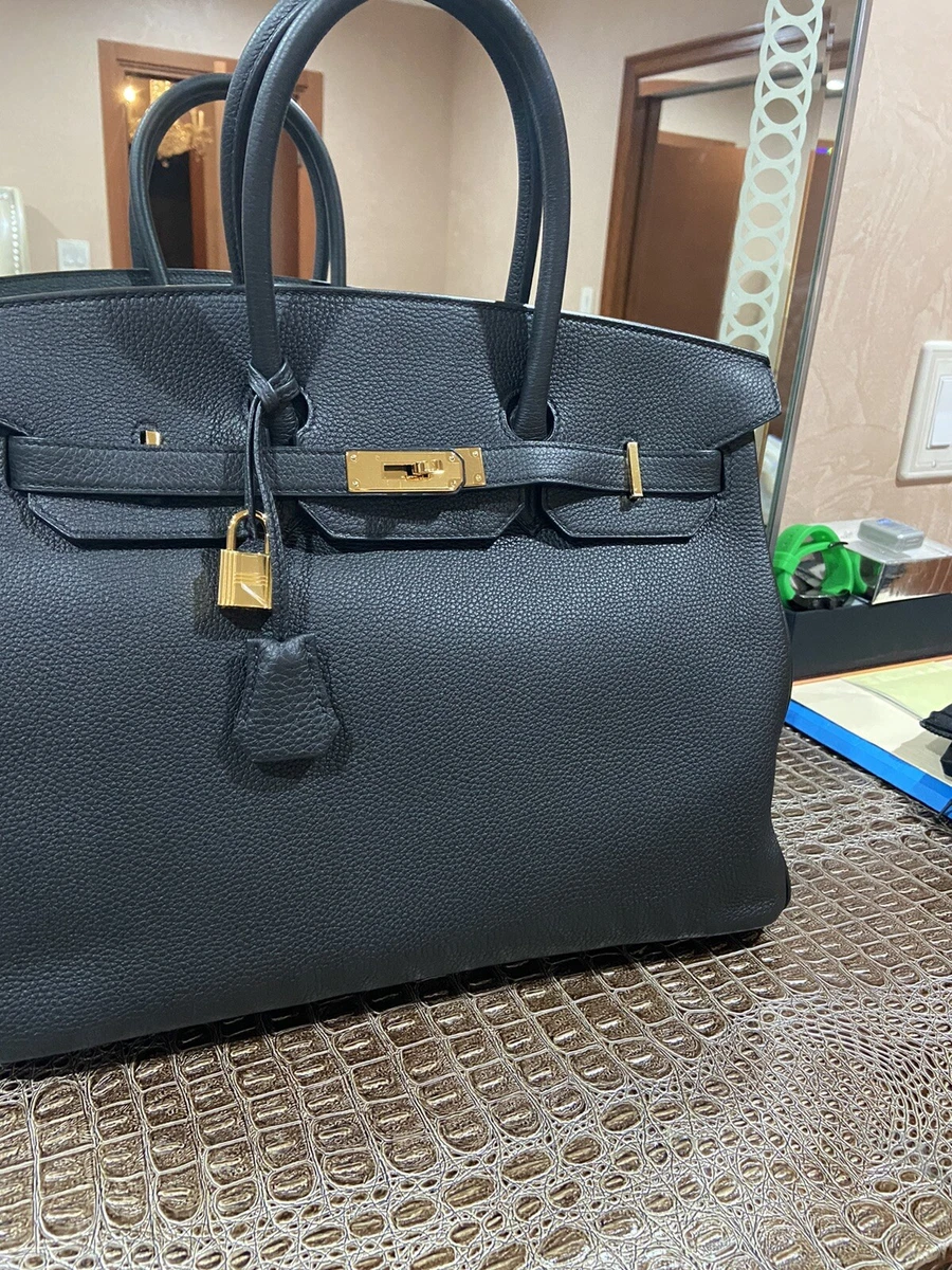 Hermes Birkin Black 35 Togo Leather w/Original Box and Invoice