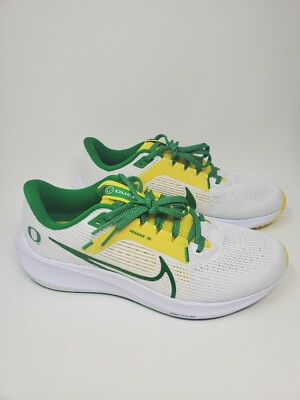 Nike Air Zoom Pegasus 40 Oregon Ducks Running Shoes DZ5979-100 Men's Size 9.5