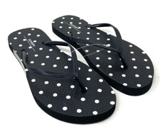 Old Navy Patterned Black White Rubber Flip Flop Sandals Summer Women 737434-00-1