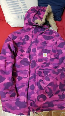 purple bape coat