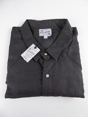 Lucky Brand 100% French Linen Western Button Up Shirt Long Sleeve NWT $79.50