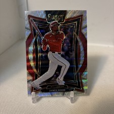 James Wood 2025 Panini Select Concourse #36 Silver Wave Prizm Nationals