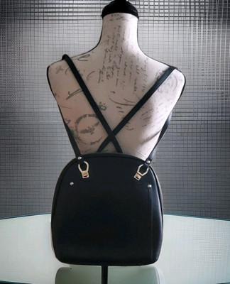 Miztique Daisy Black Convertible Backpack Purse Shoulder Bag Soft Vegan  Leather