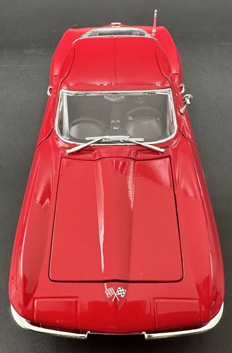 Chevrolet Corvette Maisto 1965 escala 1:18 modelo de coche fundido a presión Chevy rojo - Imagen 6 de 19